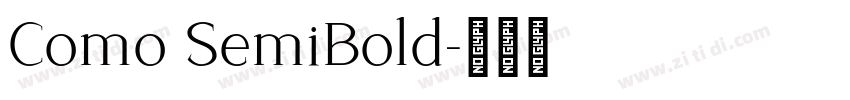 Como SemiBold字体转换